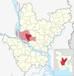 Location of Manikgonj Sadar