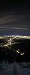 Nighttime panorama of Colorado Springs as viewed from the Incline.