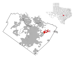 Location of Manor, Texas