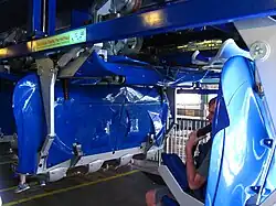 A train in the loading position