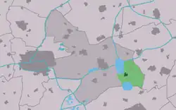 Location of the village in Tytsjerksteradiel