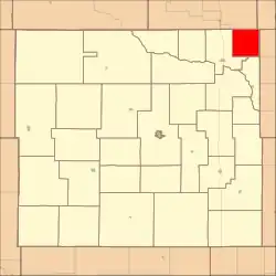 Location in Custer County