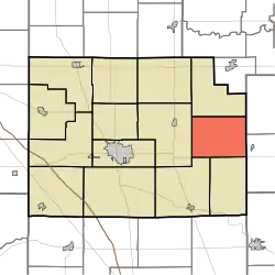 Location of Johnson Township in Clinton County