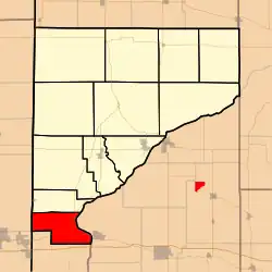 Location of Mound Township in Warren County