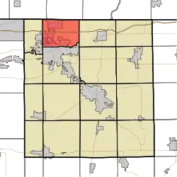 Location of Osolo Township in Elkhart County