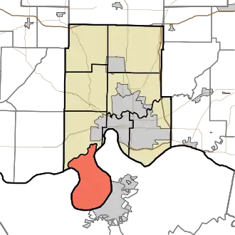 Location in Vanderburgh County