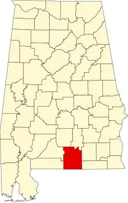 State map highlighting Covington County