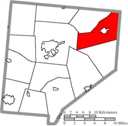 Location of Richland Township in Clinton County