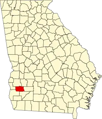 State map highlighting Calhoun County