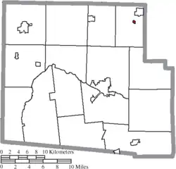 Location of Patterson in Hardin County
