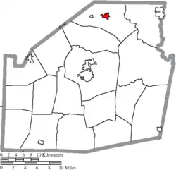 Location of Leesburg in Highland County