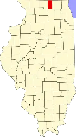 Boone County's location in Illinois