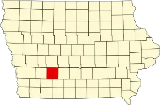 State map highlighting Adair County