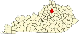 State map highlighting Scott County