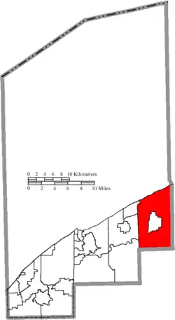 Location of Madison Township in Lake County