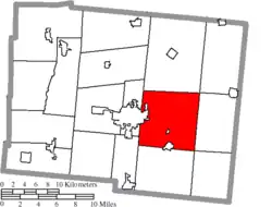 Location of Jefferson Township in Logan County