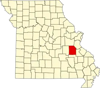 Location of Cadet, Missouri