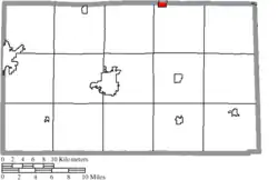 Location of Green Springs in Seneca County