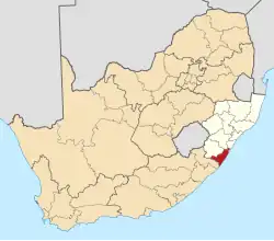 Ugu District within South Africa