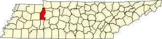 State map highlighting Benton County