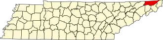 State map highlighting Sullivan County