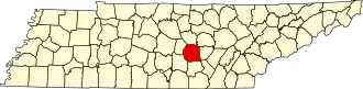 State map highlighting Warren County