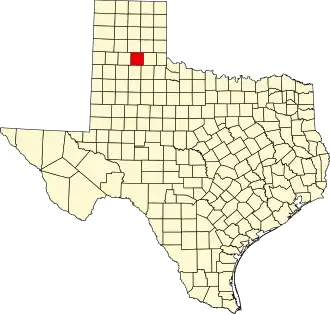 State map highlighting Briscoe County