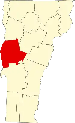 Addison County map