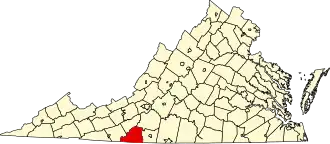 State map highlighting Patrick County