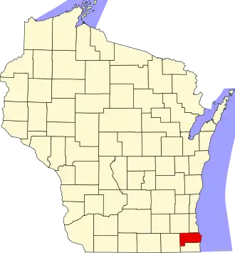 Racine County map