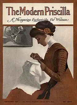 The September 1909 cover of The Modern Priscilla