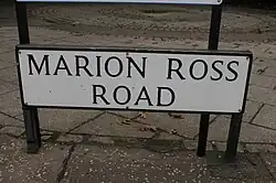 Marion Ross Road sign