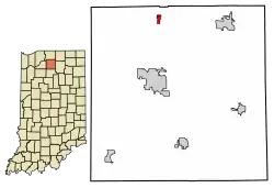 Location in Marshall County, Indiana