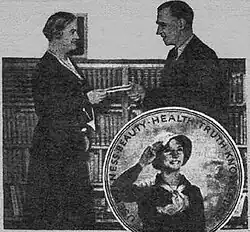 He's receiving a winner's check from Schain in 1931. The to-be poster (insert) was in vogue until 1937.