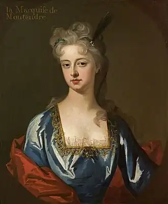 Mary Anne von Spanheim, wife of François of La Rochefoucauld, Marquis of Montandre. Michael Dahl, artist (c. 1659–1743) ( 1720).