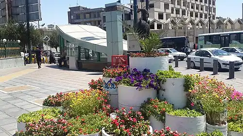 Mashhad Metro entrance and urban design
