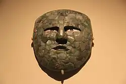 Jade mask from a cist burial in the temple floor