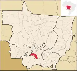 Location of Nossa Senhora do Livramento in Brazil