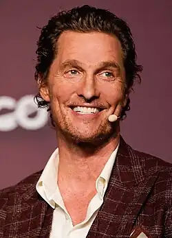 A cropped photograph of Matthew McConaughey