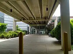 Tyson's Campus Lower Front Entrance with awning-covered walkway