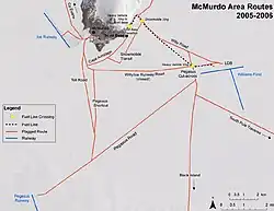 Location of Pegasus and ice traverses