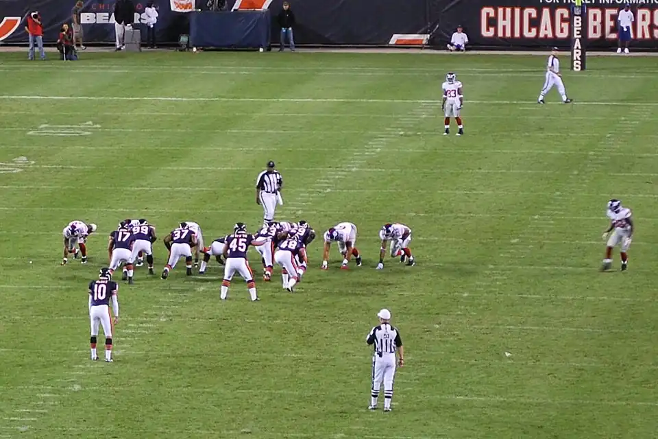 Richmond McGee punting at Soldier Field Chicago Bears 2009 NFL preseason