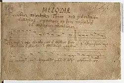 The title page of the manuscript Melódía (Rask 98).