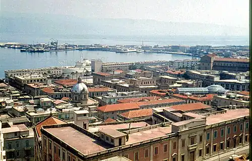 View of Messina Harbour looking towards the station.