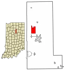 Location in Miami County, Indiana