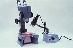 AO Spencer Cycloptic; discrete magnification steps using Galilean optics in a revolving drum