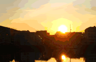 Midnight sun over Bjerkaker