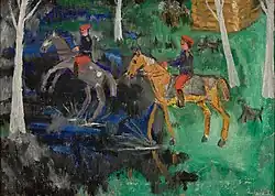 Mikhail Larionov, “Two Chevaliers”, 1910
