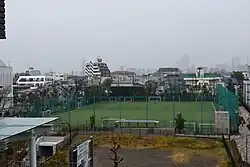 Football pitch that makes up part of the park
