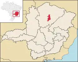 Location in Minas Gerais state